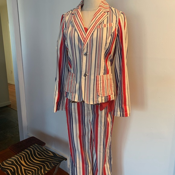 Rare vintage Tommy Hilfiger striped jacket & matching pants - Picture 2 of 9